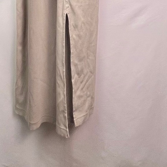 Universal Thread Womens XXL Taupe Ribbed Sleeveless Maxi Tank Dress Side Slit - Picture 4 of 5